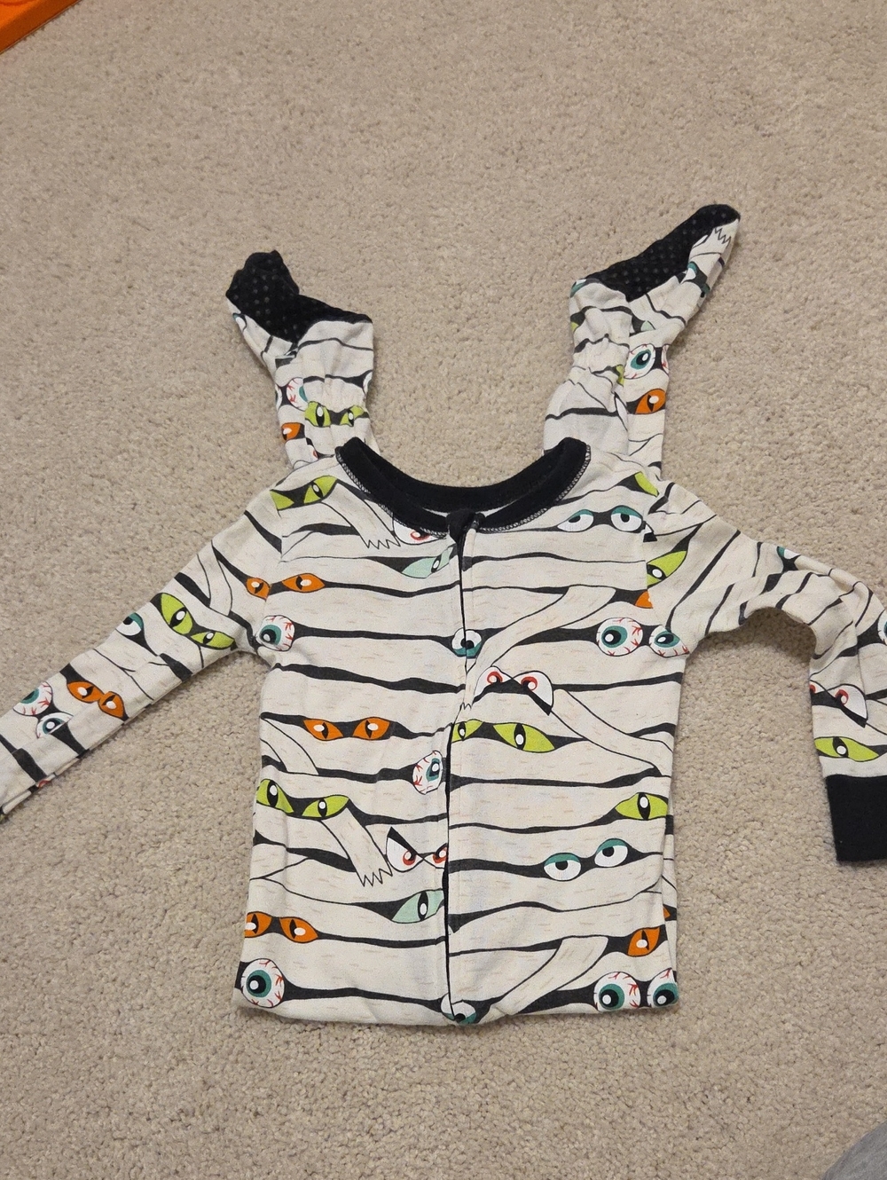 2T Halloween Print One Piece Pajama